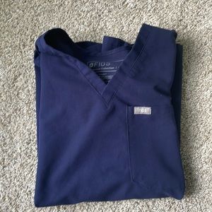 XS figs navy scrub top